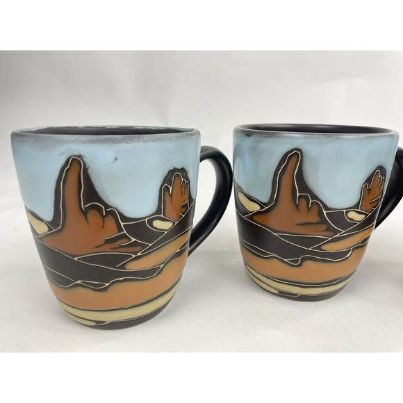 Tabletops Gallery Hand Painted SOUTHWEST Mug Set Of 4 - Picture 4 of 16